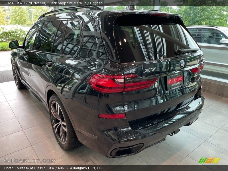 Black Sapphire Metallic / Cognac 2021 BMW X7 xDrive40i