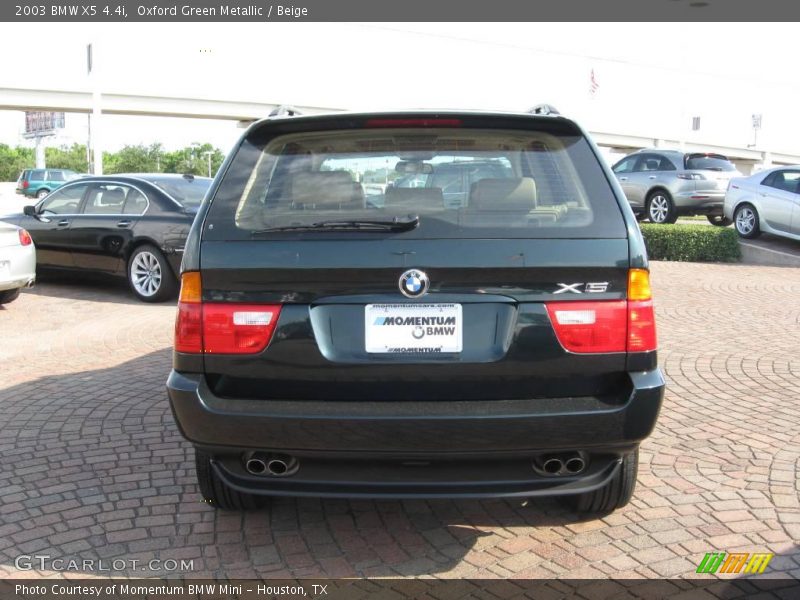 Oxford Green Metallic / Beige 2003 BMW X5 4.4i