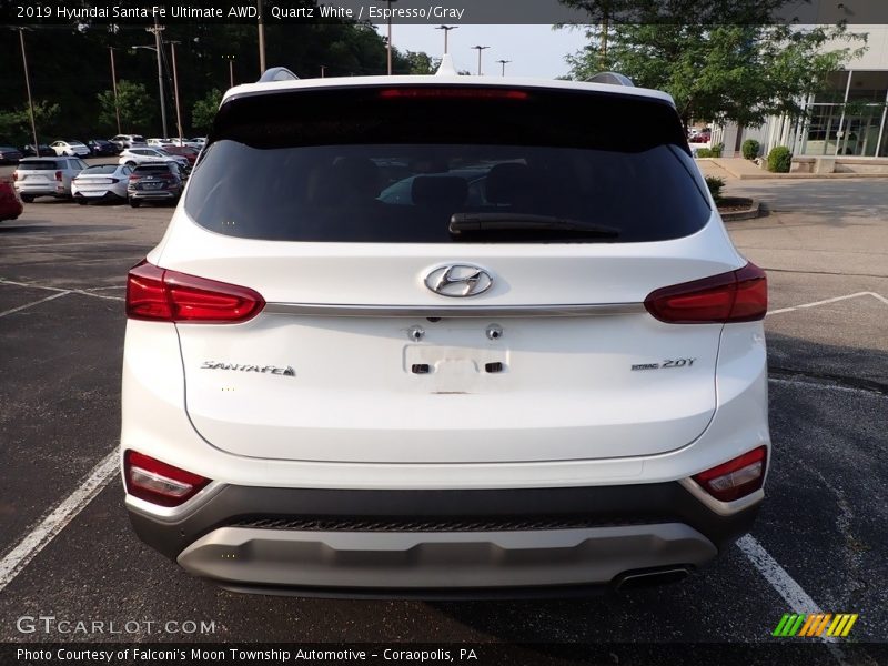 Quartz White / Espresso/Gray 2019 Hyundai Santa Fe Ultimate AWD