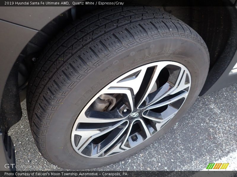 Quartz White / Espresso/Gray 2019 Hyundai Santa Fe Ultimate AWD