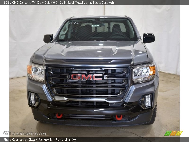 Satin Steel Metallic / Jet Black/Dark Ash 2021 GMC Canyon AT4 Crew Cab 4WD