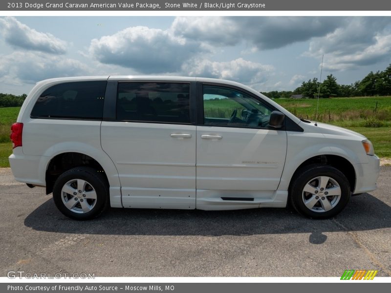 Stone White / Black/Light Graystone 2013 Dodge Grand Caravan American Value Package