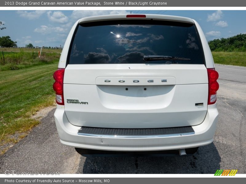 Stone White / Black/Light Graystone 2013 Dodge Grand Caravan American Value Package