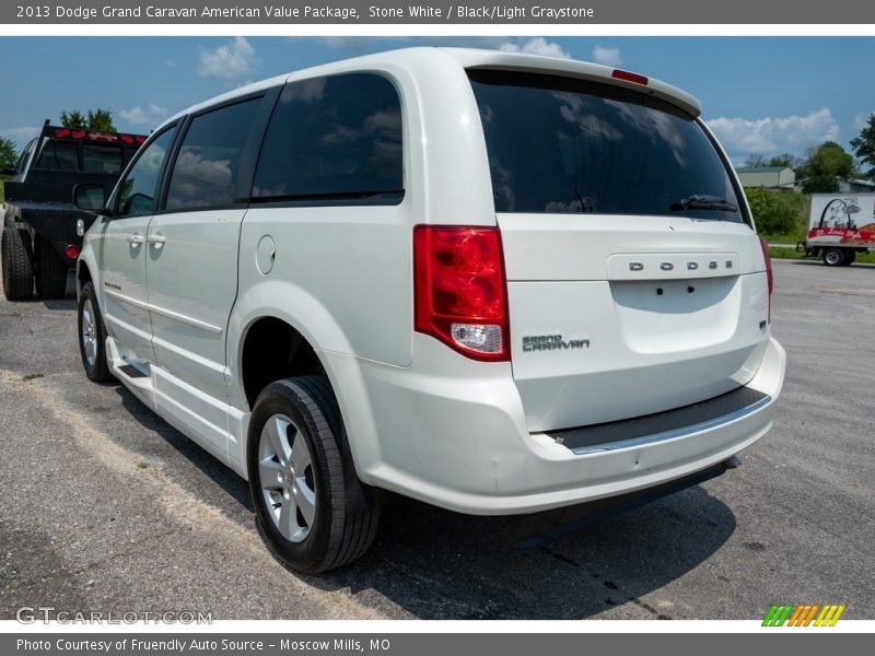 Stone White / Black/Light Graystone 2013 Dodge Grand Caravan American Value Package