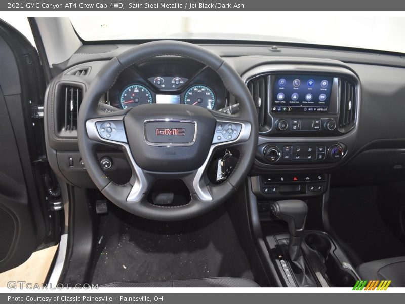 Satin Steel Metallic / Jet Black/Dark Ash 2021 GMC Canyon AT4 Crew Cab 4WD