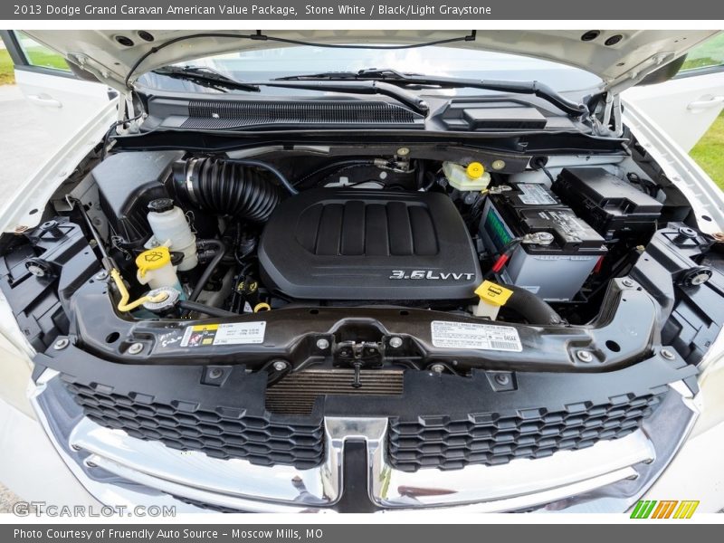 Stone White / Black/Light Graystone 2013 Dodge Grand Caravan American Value Package