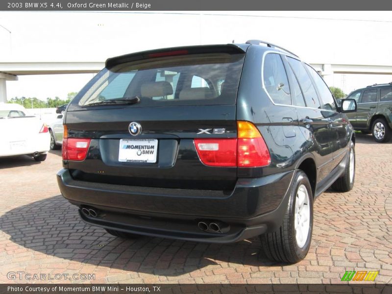 Oxford Green Metallic / Beige 2003 BMW X5 4.4i