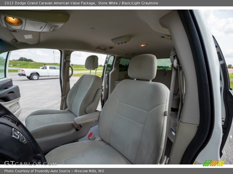 Stone White / Black/Light Graystone 2013 Dodge Grand Caravan American Value Package