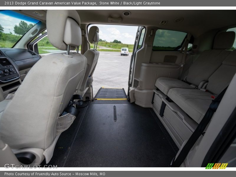 Stone White / Black/Light Graystone 2013 Dodge Grand Caravan American Value Package
