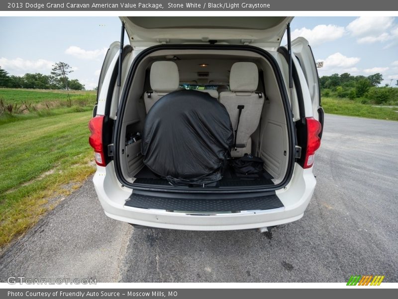 Stone White / Black/Light Graystone 2013 Dodge Grand Caravan American Value Package