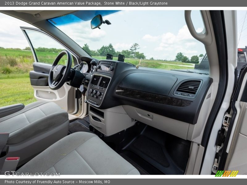 Stone White / Black/Light Graystone 2013 Dodge Grand Caravan American Value Package