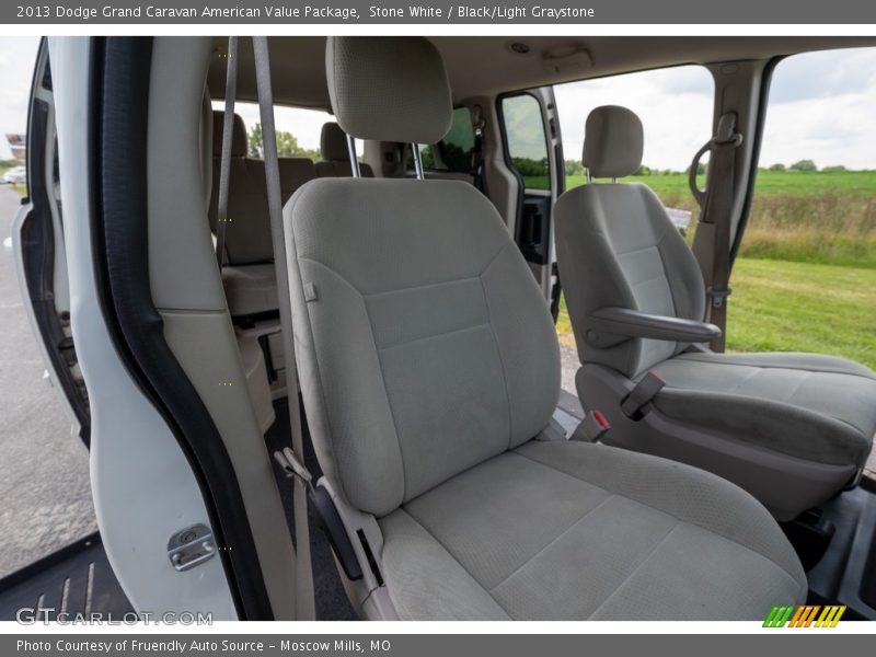 Stone White / Black/Light Graystone 2013 Dodge Grand Caravan American Value Package