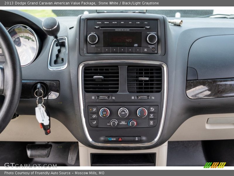 Stone White / Black/Light Graystone 2013 Dodge Grand Caravan American Value Package