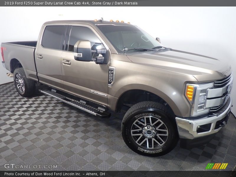Stone Gray / Dark Marsala 2019 Ford F250 Super Duty Lariat Crew Cab 4x4