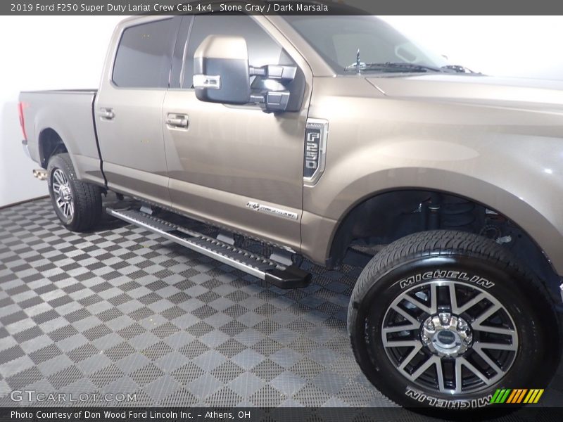 Stone Gray / Dark Marsala 2019 Ford F250 Super Duty Lariat Crew Cab 4x4