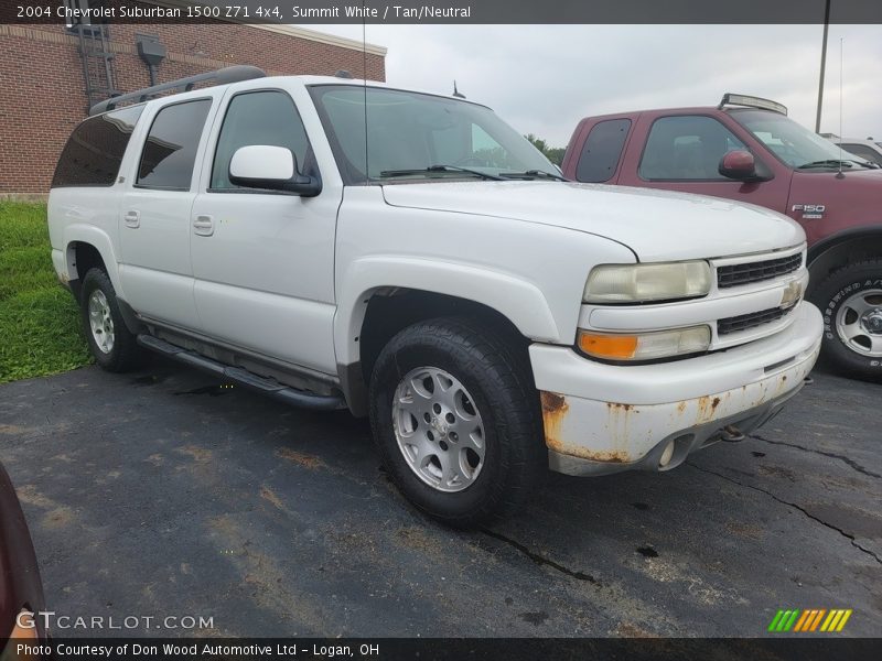 Summit White / Tan/Neutral 2004 Chevrolet Suburban 1500 Z71 4x4
