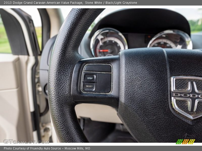 Stone White / Black/Light Graystone 2013 Dodge Grand Caravan American Value Package