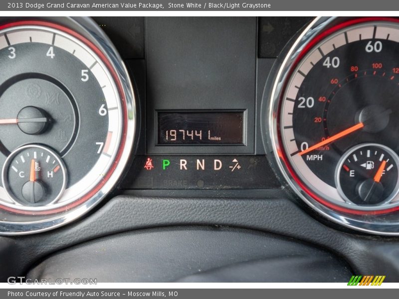 Stone White / Black/Light Graystone 2013 Dodge Grand Caravan American Value Package