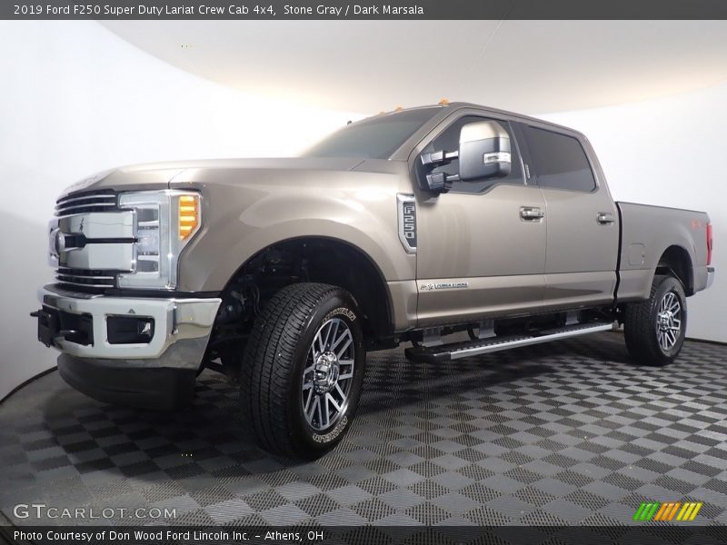 Stone Gray / Dark Marsala 2019 Ford F250 Super Duty Lariat Crew Cab 4x4