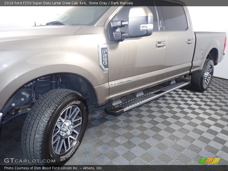 Stone Gray / Dark Marsala 2019 Ford F250 Super Duty Lariat Crew Cab 4x4