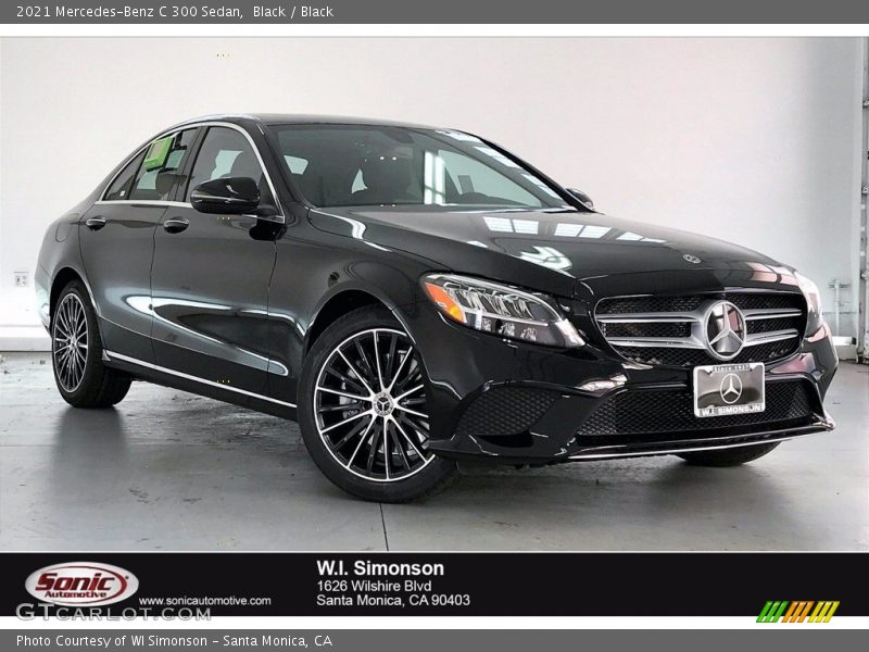 Black / Black 2021 Mercedes-Benz C 300 Sedan