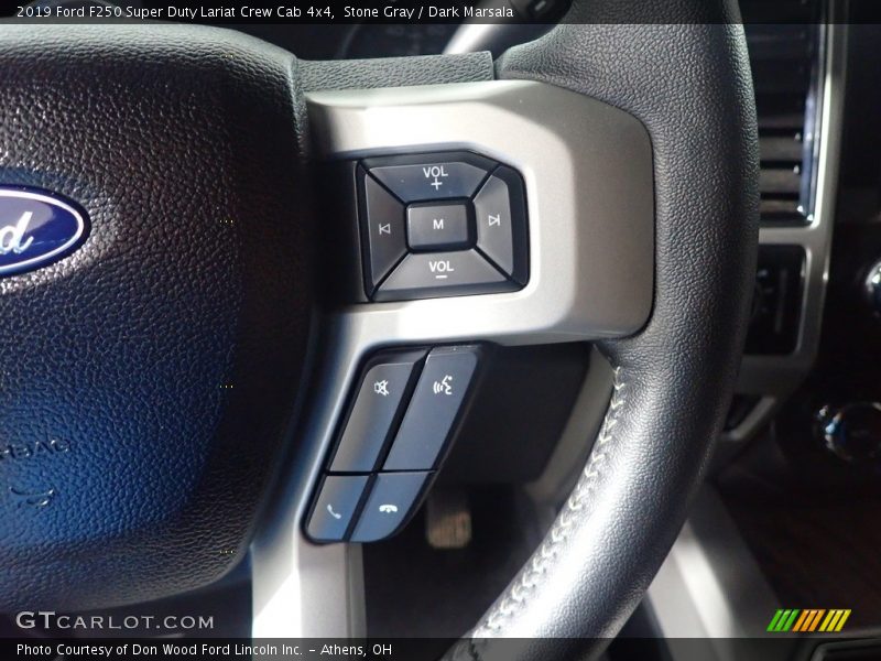 Stone Gray / Dark Marsala 2019 Ford F250 Super Duty Lariat Crew Cab 4x4