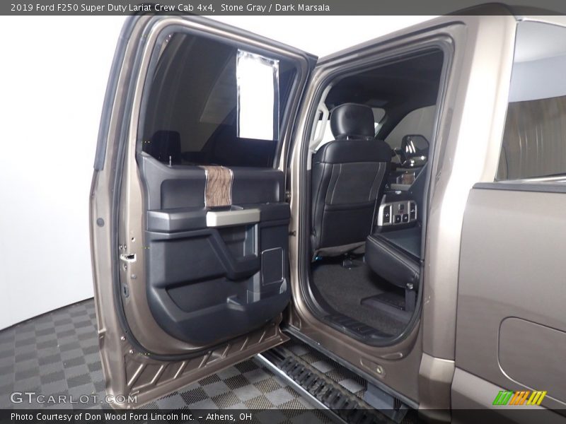 Stone Gray / Dark Marsala 2019 Ford F250 Super Duty Lariat Crew Cab 4x4