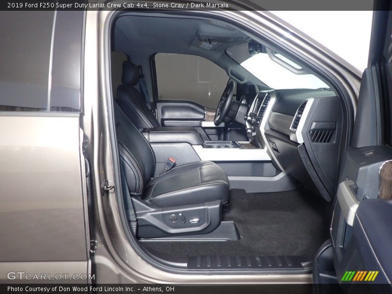 Stone Gray / Dark Marsala 2019 Ford F250 Super Duty Lariat Crew Cab 4x4