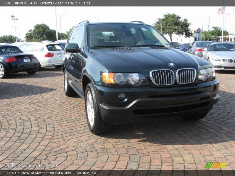 Oxford Green Metallic / Beige 2003 BMW X5 4.4i