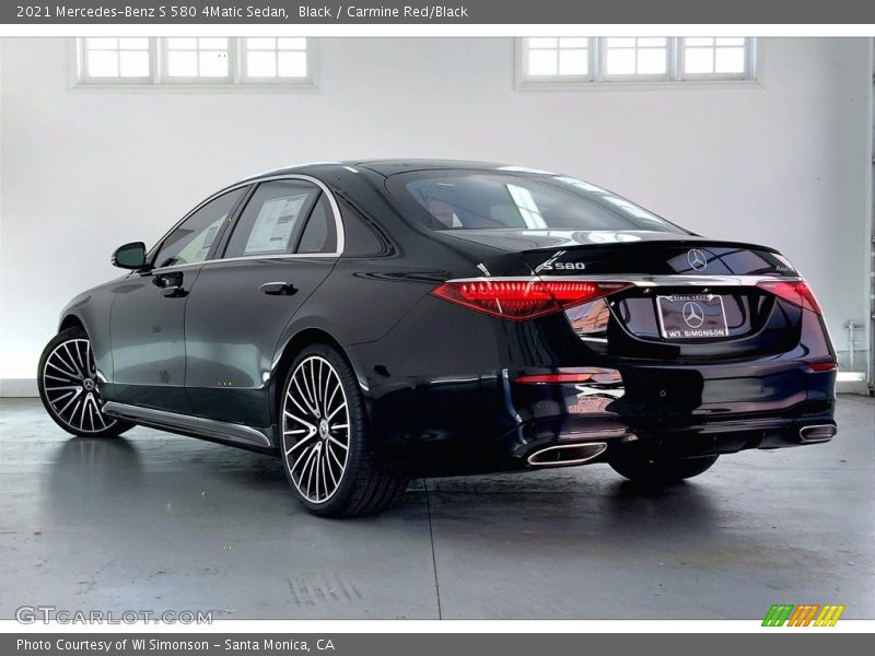 Black / Carmine Red/Black 2021 Mercedes-Benz S 580 4Matic Sedan