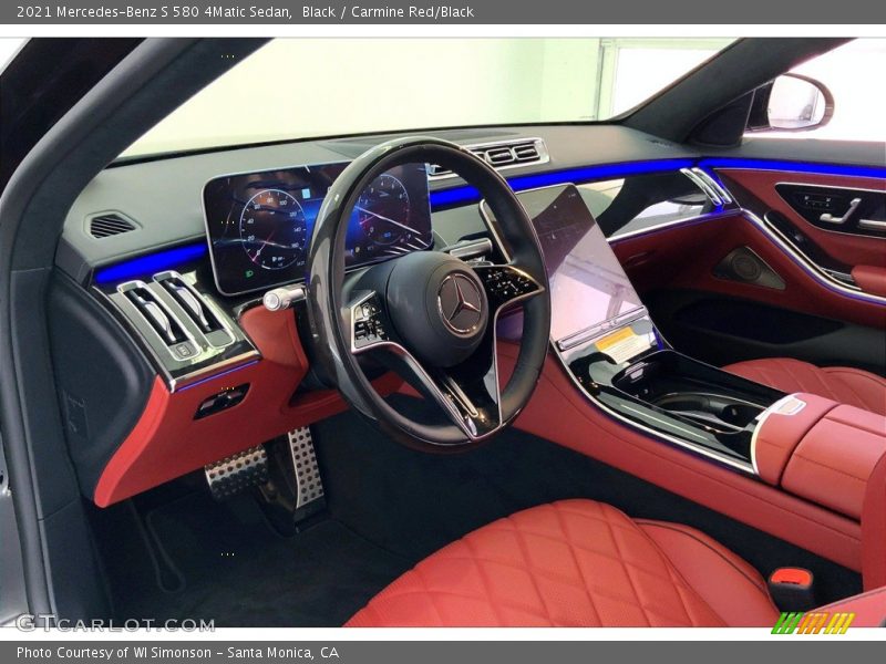 Black / Carmine Red/Black 2021 Mercedes-Benz S 580 4Matic Sedan