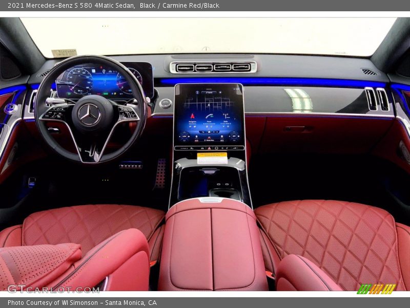 Black / Carmine Red/Black 2021 Mercedes-Benz S 580 4Matic Sedan