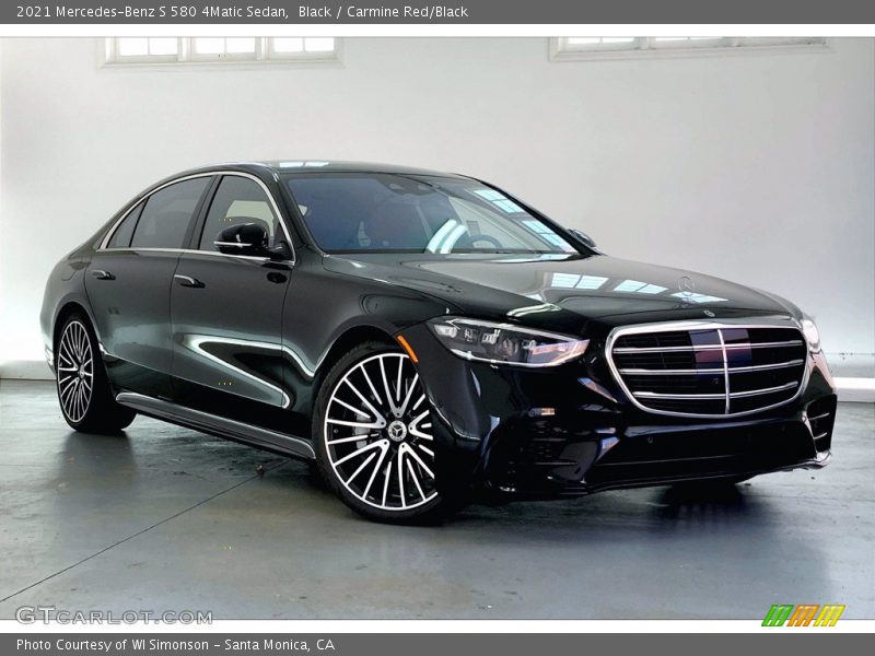 Black / Carmine Red/Black 2021 Mercedes-Benz S 580 4Matic Sedan