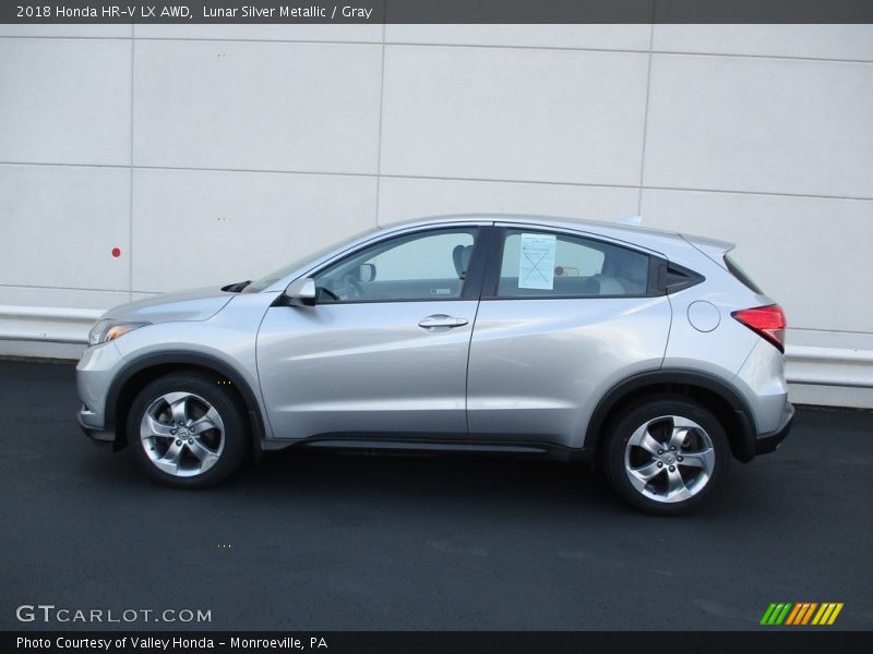 Lunar Silver Metallic / Gray 2018 Honda HR-V LX AWD