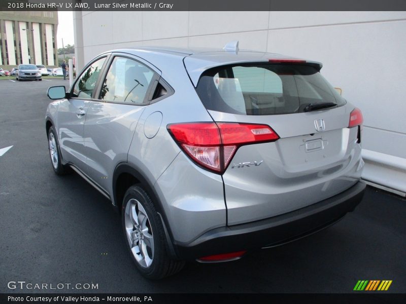Lunar Silver Metallic / Gray 2018 Honda HR-V LX AWD