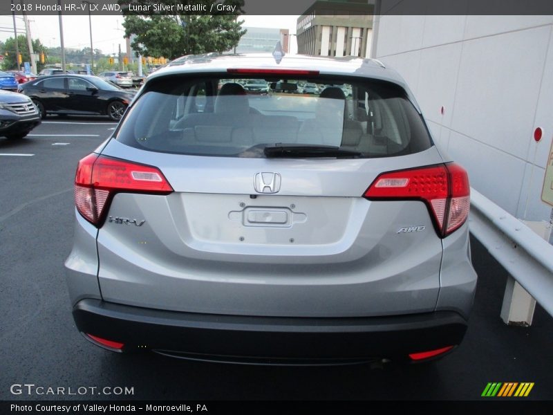 Lunar Silver Metallic / Gray 2018 Honda HR-V LX AWD