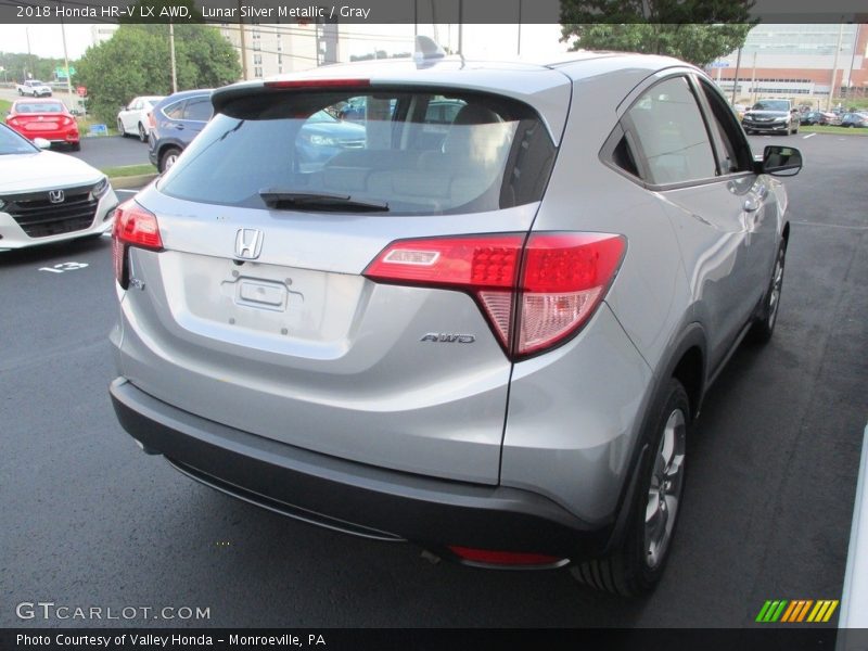 Lunar Silver Metallic / Gray 2018 Honda HR-V LX AWD