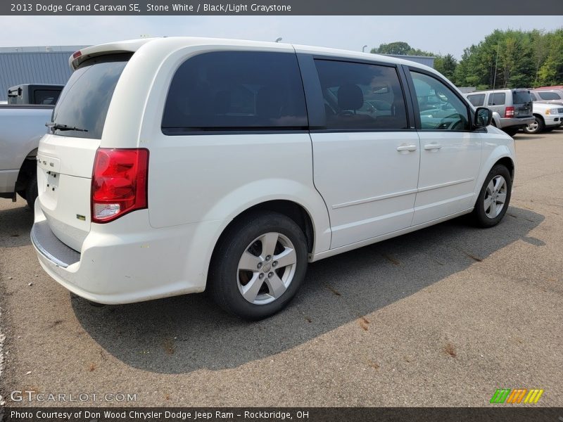 Stone White / Black/Light Graystone 2013 Dodge Grand Caravan SE