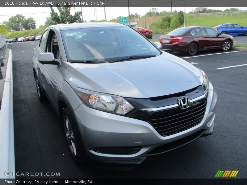Lunar Silver Metallic / Gray 2018 Honda HR-V LX AWD
