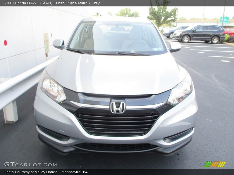 Lunar Silver Metallic / Gray 2018 Honda HR-V LX AWD