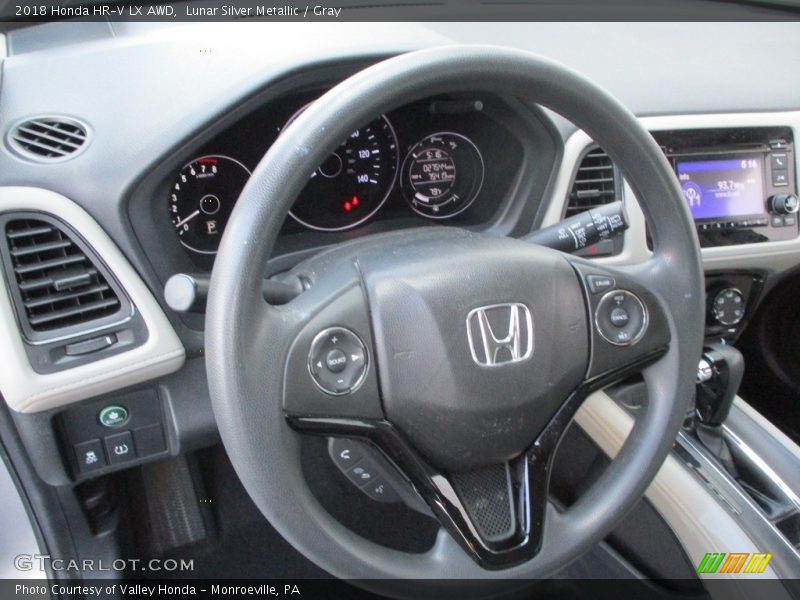Lunar Silver Metallic / Gray 2018 Honda HR-V LX AWD