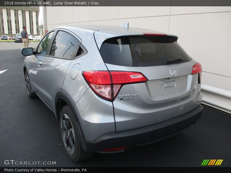 Lunar Silver Metallic / Gray 2018 Honda HR-V EX AWD