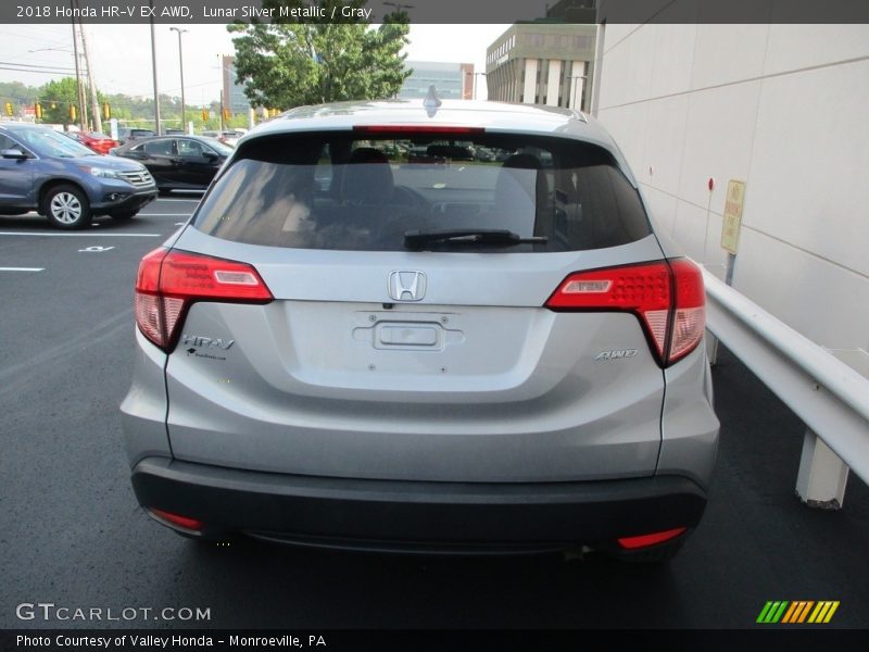 Lunar Silver Metallic / Gray 2018 Honda HR-V EX AWD
