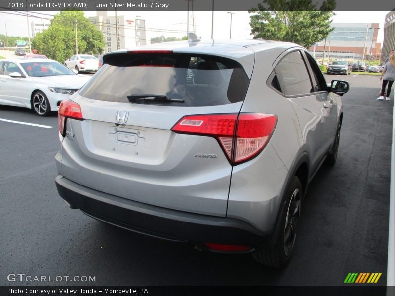 Lunar Silver Metallic / Gray 2018 Honda HR-V EX AWD