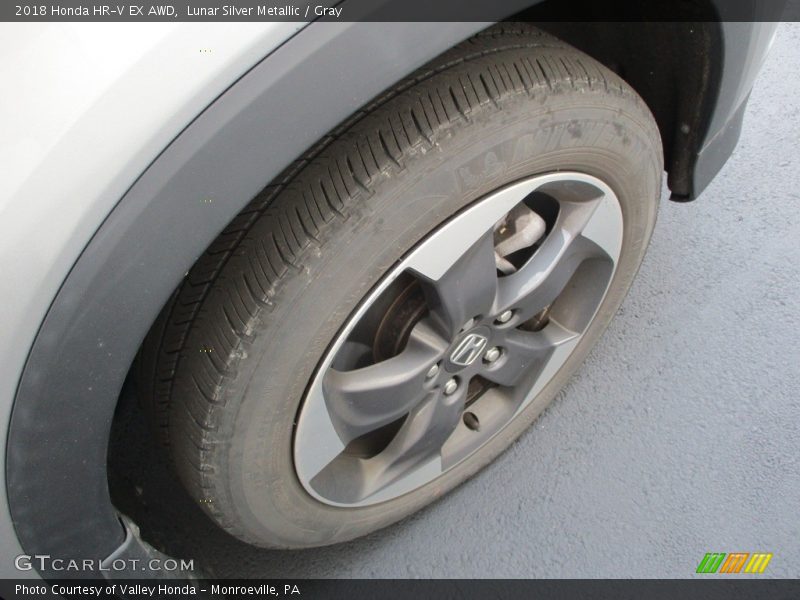 Lunar Silver Metallic / Gray 2018 Honda HR-V EX AWD