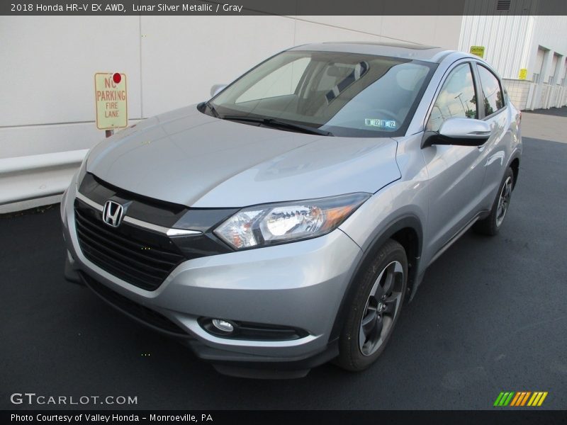 Lunar Silver Metallic / Gray 2018 Honda HR-V EX AWD