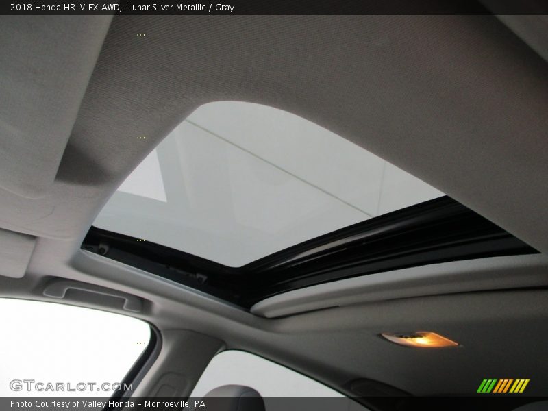 Lunar Silver Metallic / Gray 2018 Honda HR-V EX AWD