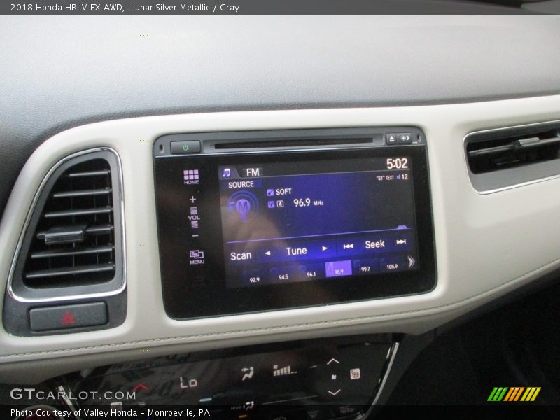 Lunar Silver Metallic / Gray 2018 Honda HR-V EX AWD