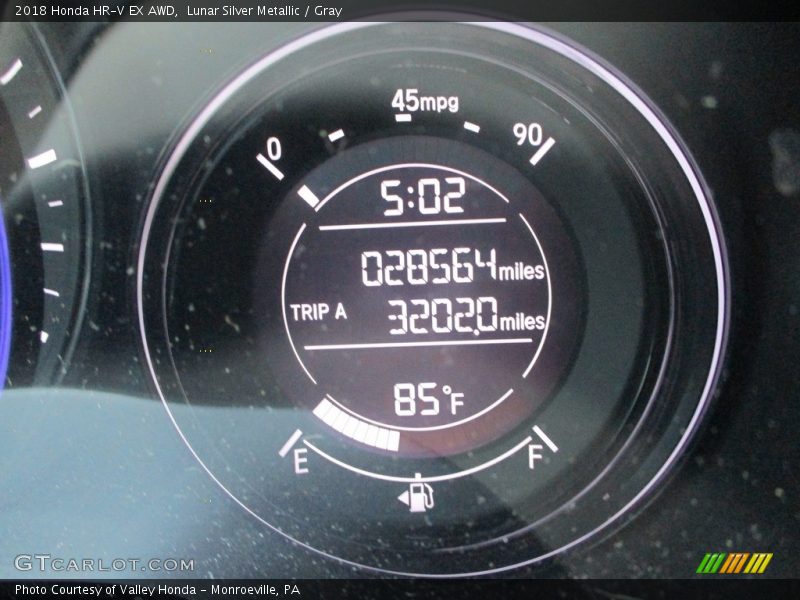Lunar Silver Metallic / Gray 2018 Honda HR-V EX AWD
