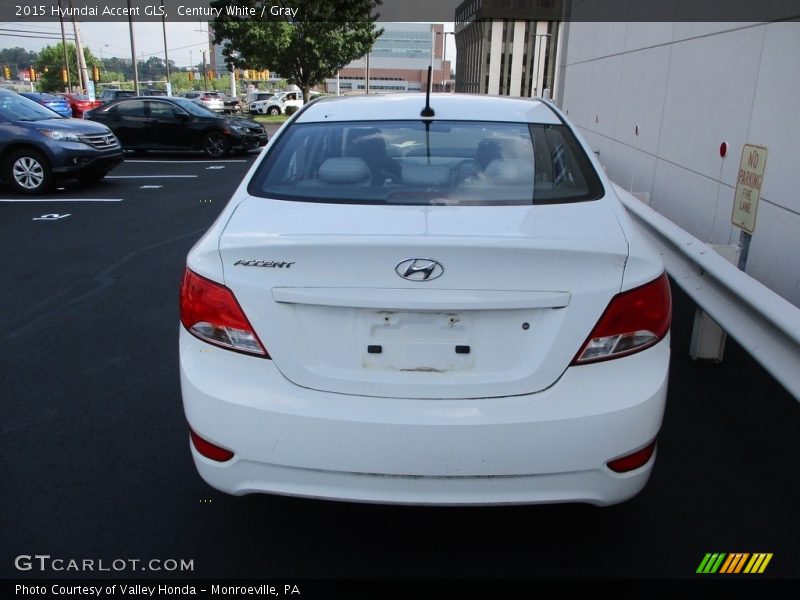 Century White / Gray 2015 Hyundai Accent GLS